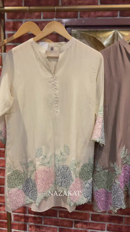 Mul Chanderi applique Co-ord Set