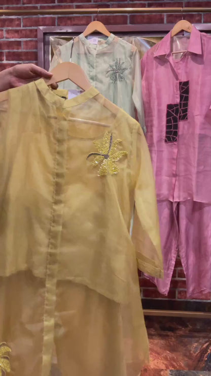 Nazakat organza with boota (PLUS SIZE AVAILABLE)