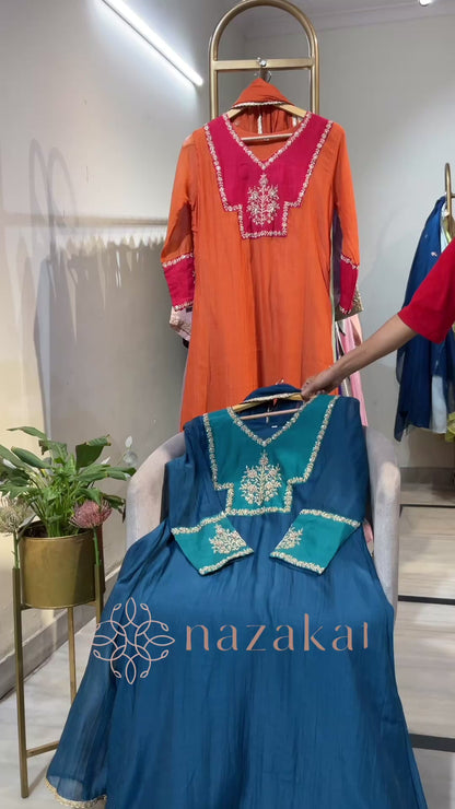 Aleeza Mul Chanderi Suit Set