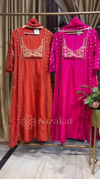 Mul chanderi - Noor Rang Set