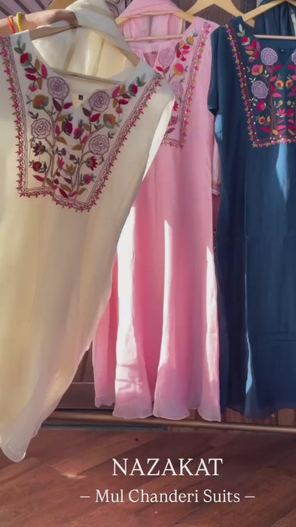 Mul chanderi Suit Set