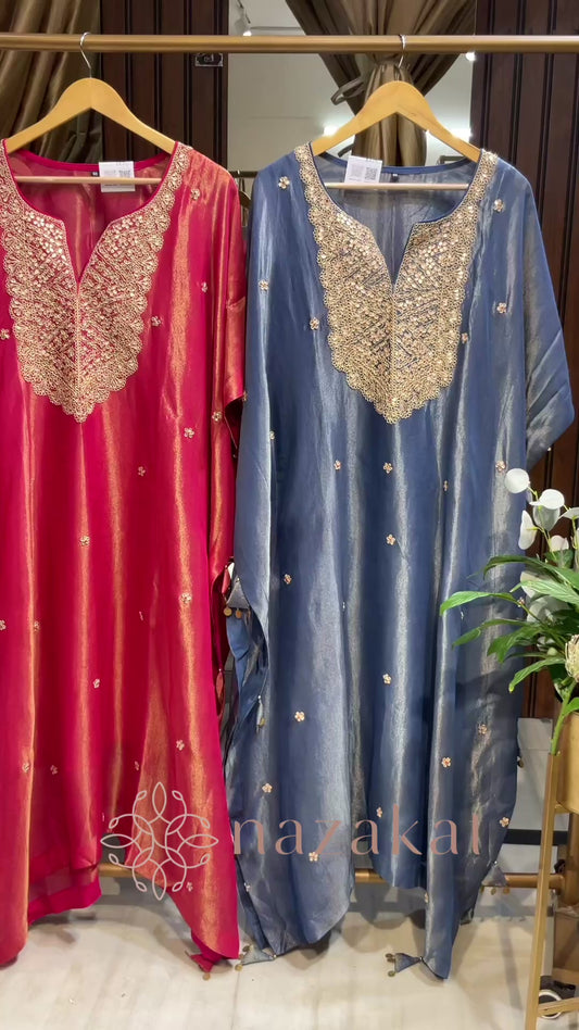 Tissue Gotta Patti Kaftan Set(25 days dispatch time)