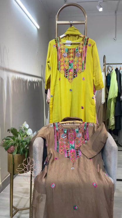 Naira Mul Chanderi Suit Set