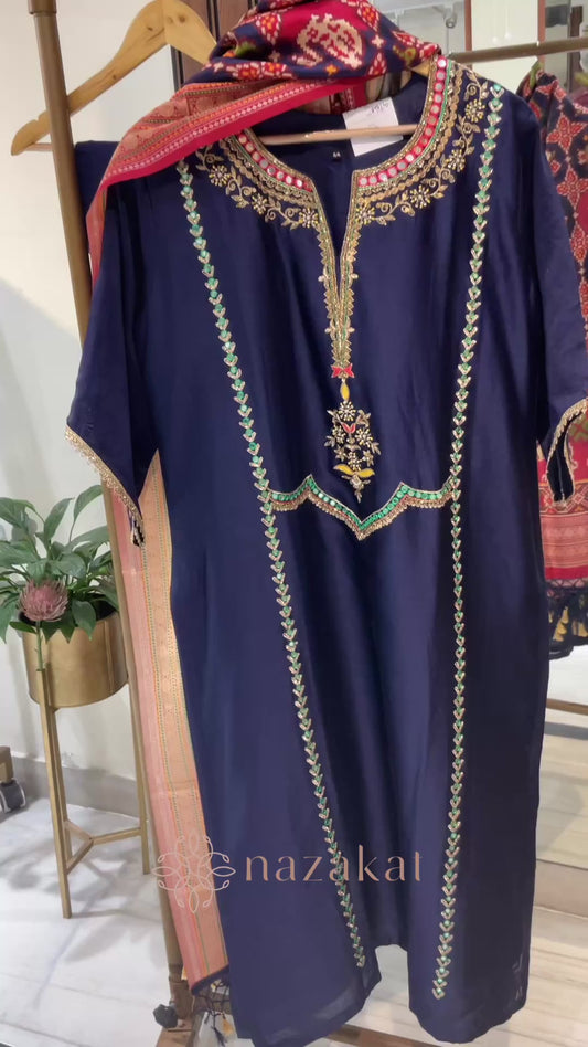 Silk Suit wih Patola dupatta