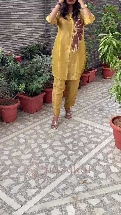Gold boota - Tissue Co-ord Set