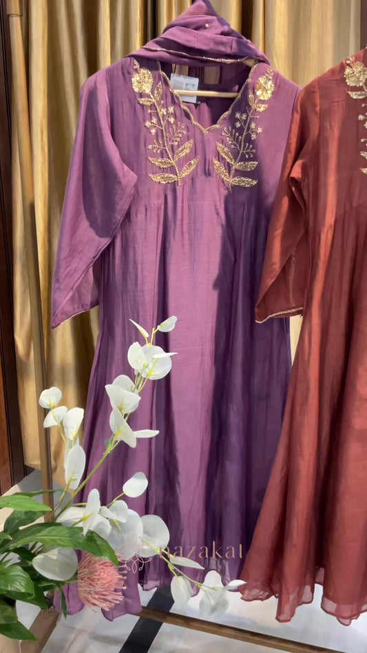 Mul Chanderi Zardozi Suit
