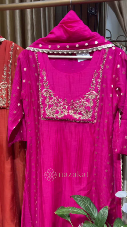 Mul chanderi - Noor Rang Set