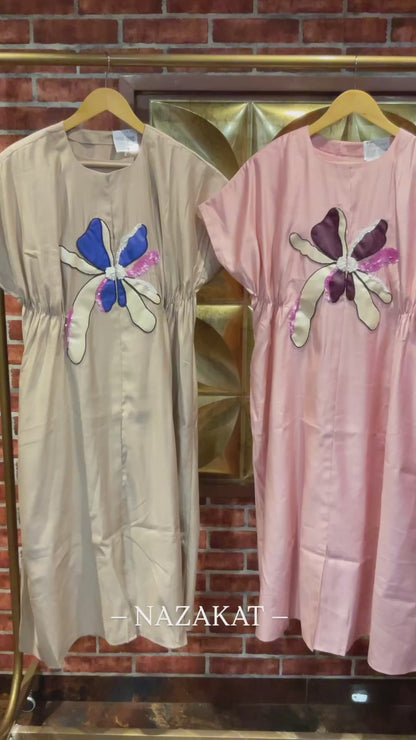 Trendy dress with patch & handwork