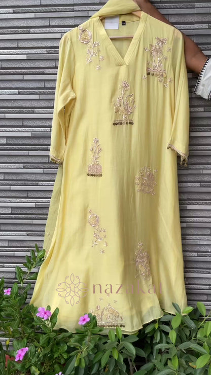 ROSHANI Mul Chanderi Suit Set