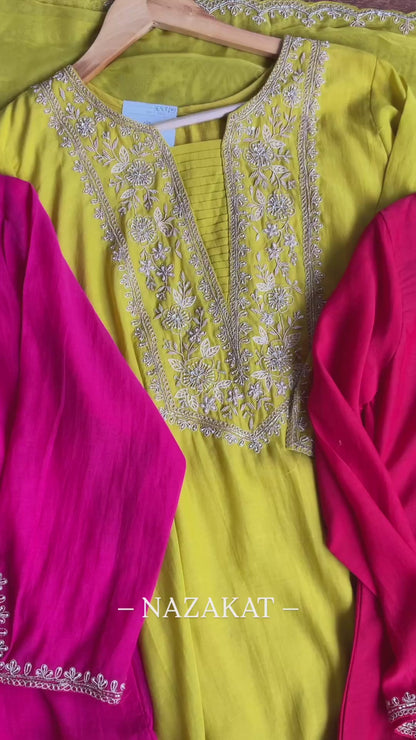 Mul Chanderi with handwork