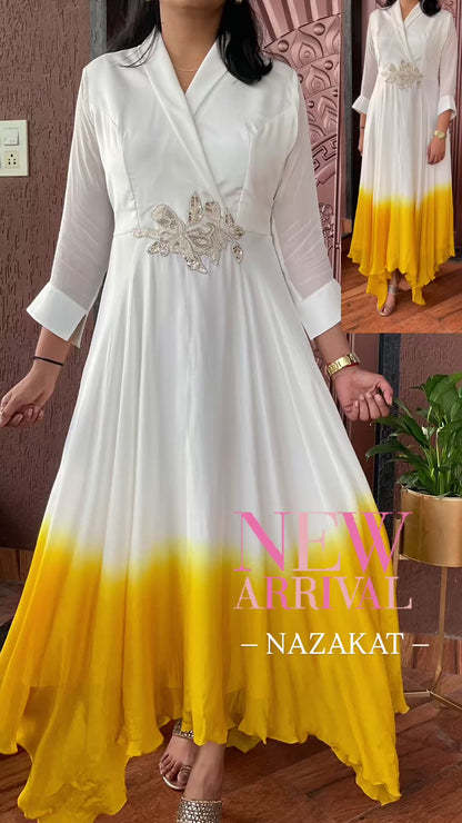 Ombre chiffon dress(18-25 days dispatch time)