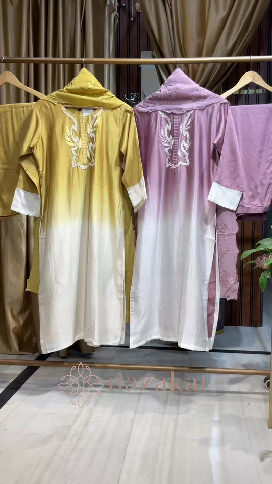 Mul Chanderi - Ombre Mul Chanderi Set
