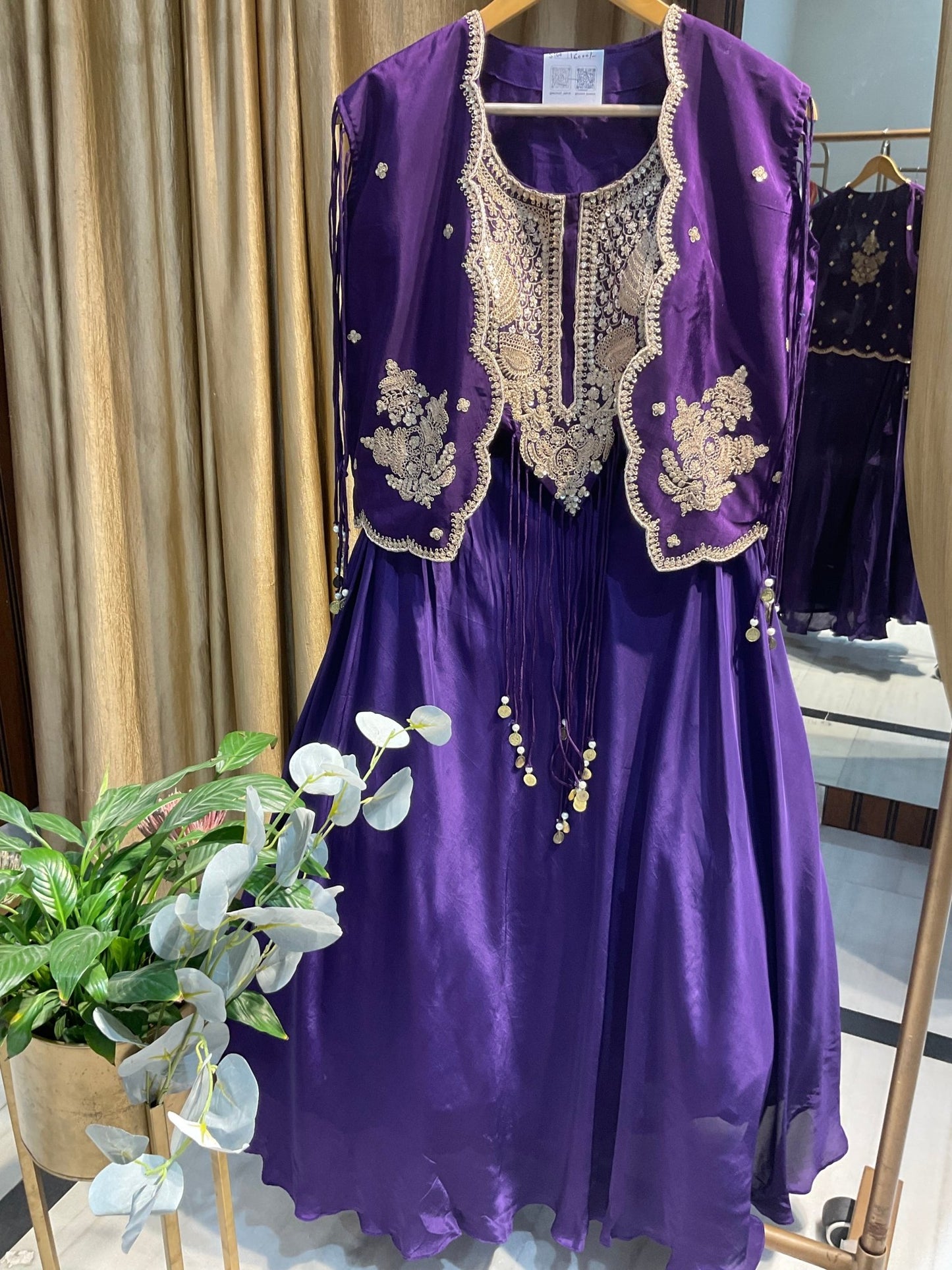 Regal Purple lehanga with dori work(Plus size Customization) - nazakatjaipurnazakat_jaipur