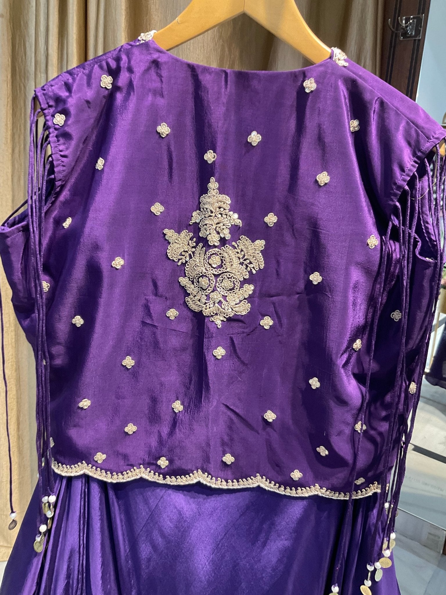 Regal Purple lehanga with dori work(Plus size Customization) - nazakatjaipurnazakat_jaipur