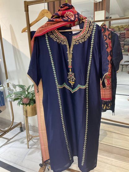 Silk Suit wih Patola dupatta - nazakatjaipurnazakat_jaipur