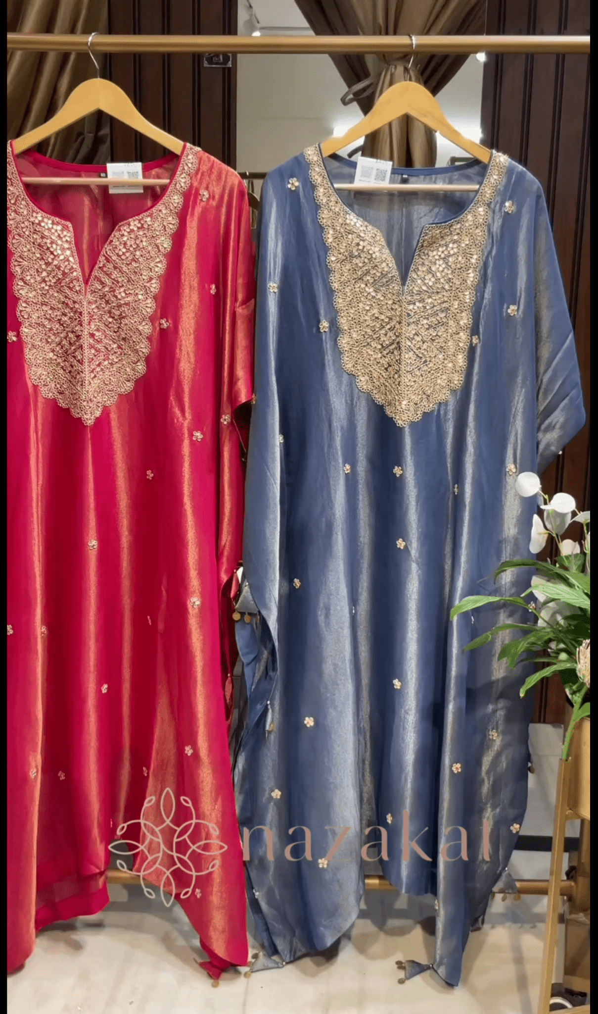Tissue Gotta Patti Kaftan Set(25 days dispatch time) - nazakatjaipurnazakat_jaipur