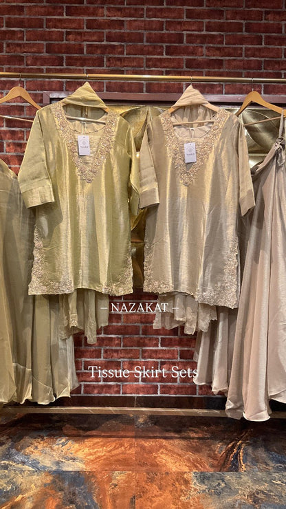 Tissue Skirt Set - #nazakatjaipur#nazakat_jaipur