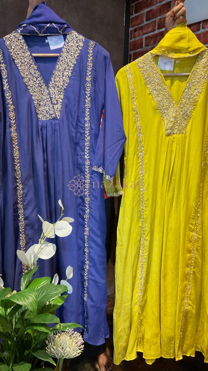 V - neck Mul Suit - nazakatjaipurnazakat_jaipur